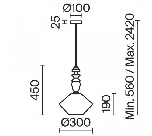 Подвесной светильник Freya Tela FR2061PL-01BS4