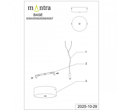 Подвесной светильник Mantra Boomerang 9354+9235 (1L)