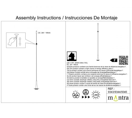 Подвес светодиодный без плафона и основания Mantra Andromeda 9343