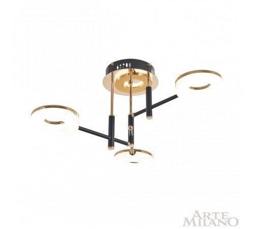 Потолочная люстра Arte Milano Ferrara 272999/3 BK/GD