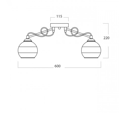 Потолочная люстра Escada Riley 1179/5P