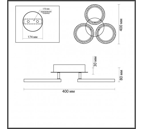 Потолочная светодиодная люстра Lumion Ledio 5203/48CL