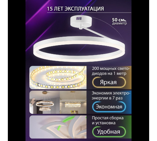Потолочная люстра Natali Kovaltseva Finam LED LAMPS 81121/1C