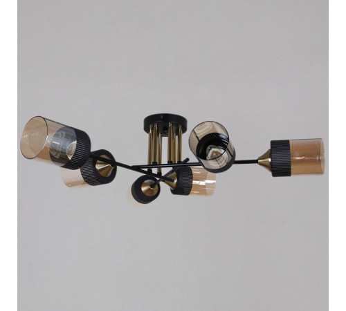 Потолочная люстра Reluce 48460-0.3-06 BK+COPPER