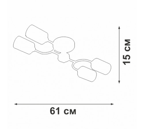 Потолочная люстра Vitaluce V2822-1/4PL