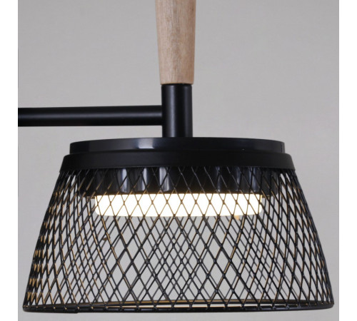 Потолочная люстра Reluce 09837-0.3-05 BK+WOOD