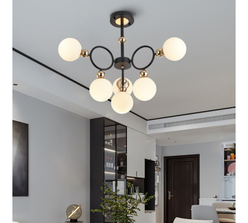 Потолочная люстра Arte Milano Neapolis 274307/6 BK/GD