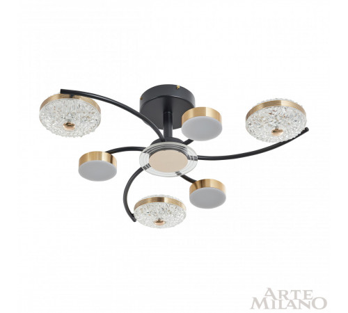 Потолочная люстра Arte Milano Ferrara 279169/3+3 BK/GD