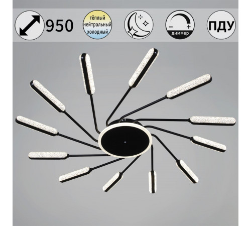 Потолочная люстра Reluce 87290-0.3-12 BK