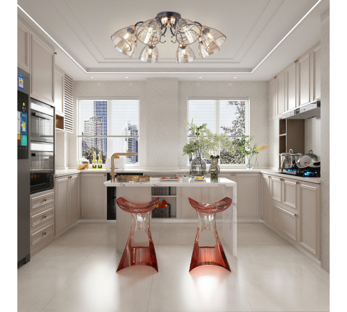 Подвесная люстра Arte Milano Napoli 331234/8 BK+FGD