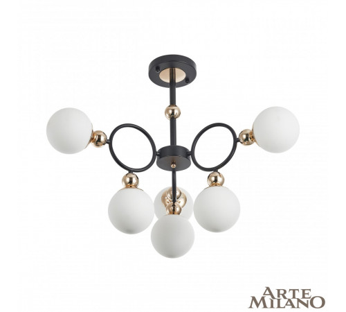 Потолочная люстра Arte Milano Neapolis 274307/6 BK/GD