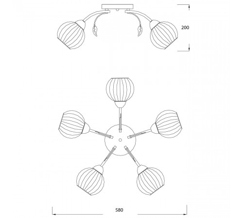 Потолочная люстра Escada Rihanna 1175/5P