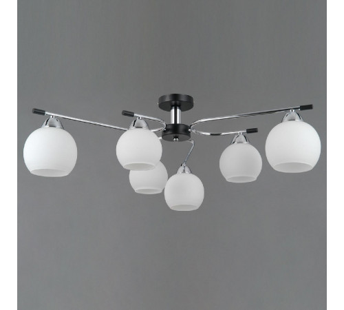 Потолочная люстра Illumico IL0638-6CSQ-24 CR BK LIBRA Потолочная люстра Illumico IL0638-6CSQ-24 CR BK LIBRA