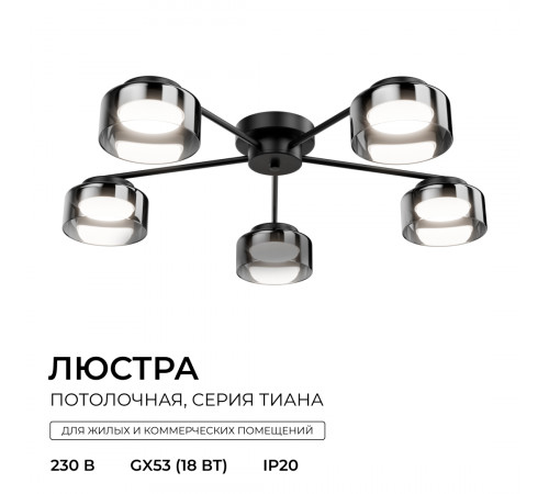 Потолочная люстра Apeyron Тиана 16-226