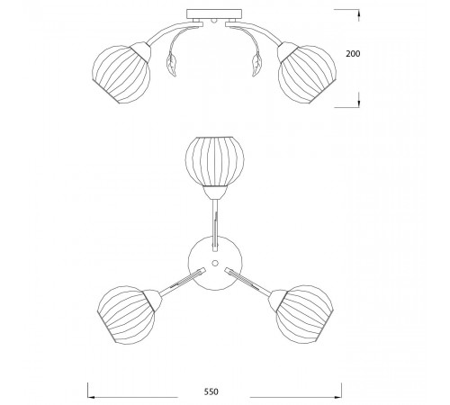 Потолочная люстра Escada Rihanna 1175/3P
