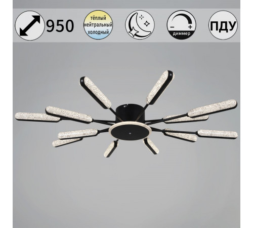 Потолочная люстра Reluce 97290-0.3-12 BK