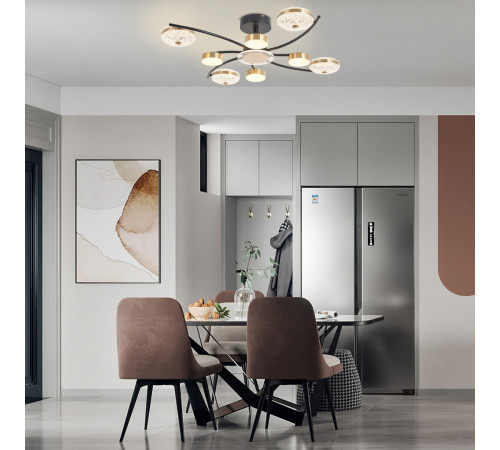 Потолочная люстра Arte Milano Ferrara 279169/4+4 BK/GD