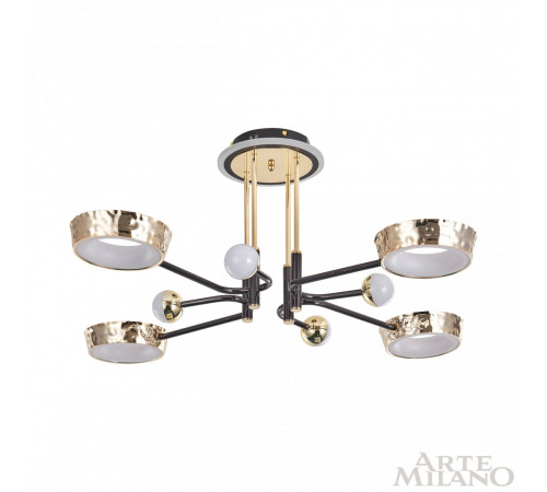 Потолочная люстра Arte Milano Ferrara 273210/8 BK/GD