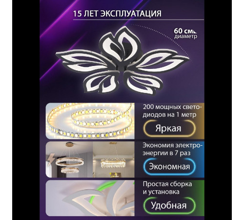 Потолочная люстра Natali Kovaltseva Fortuna LED LAMPS 81107/5C Потолочная люстра Natali Kovaltseva Fortuna LED LAMPS 81107/5C