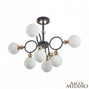Потолочная люстра Arte Milano Neapolis 274307/8 BK/GD