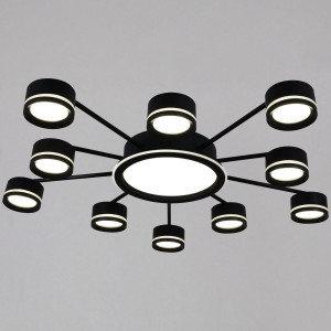 Потолочная люстра Reluce 20590-0.3-5+5+1 Black