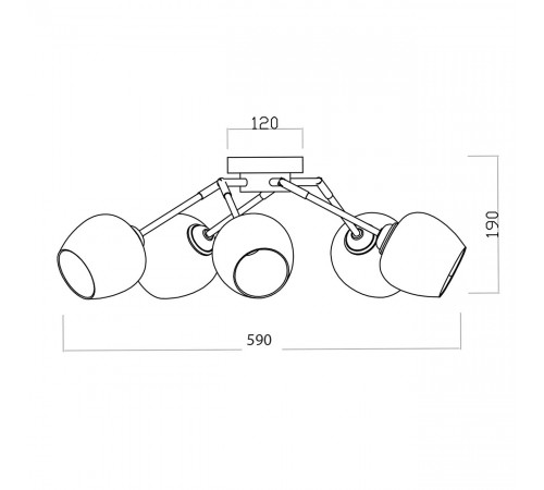 Потолочная люстра Escada Miley 1176/5P