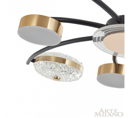 Потолочная люстра Arte Milano Ferrara 279169/4+4 BK/GD