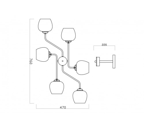 Потолочная люстра Escada Henry 1177/6P