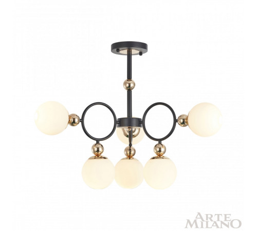 Потолочная люстра Arte Milano Neapolis 274307/6 BK/GD