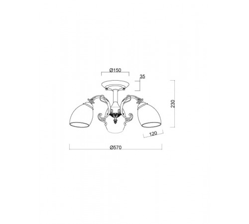 Потолочная люстра Myfar Biene MR2701-3C