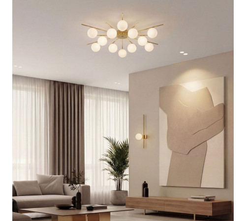 Потолочная люстра Eurosvet Sabina 302001/12 латунь Smart a072017