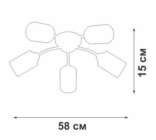 Потолочная люстра Vitaluce V2558-1/5PL Потолочная люстра Vitaluce V2558-1/5PL