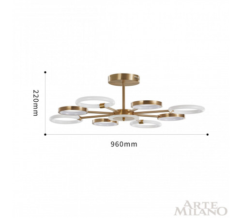 Потолочная люстра Arte Milano Neapolis 277240/8 GD