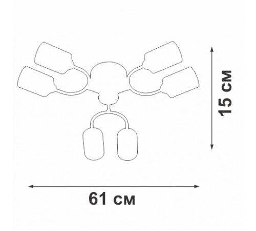 Потолочная люстра Vitaluce V2822-1/6PL