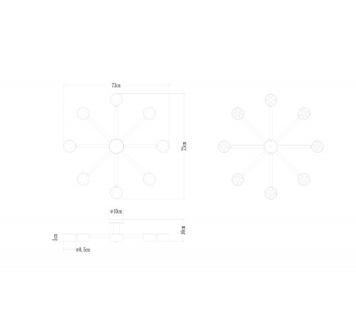 Потолочные люстры Arte Lamp Tenda A1624PL-8BK