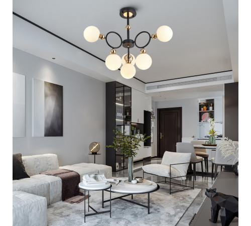 Потолочная люстра Arte Milano Neapolis 274307/6 BK/GD