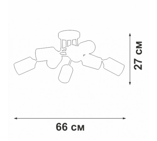 Потолочная люстра Vitaluce V2047-9/8PL Потолочная люстра Vitaluce V2047-9/8PL