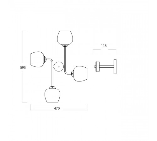 Потолочная люстра Escada Henry 1177/4P