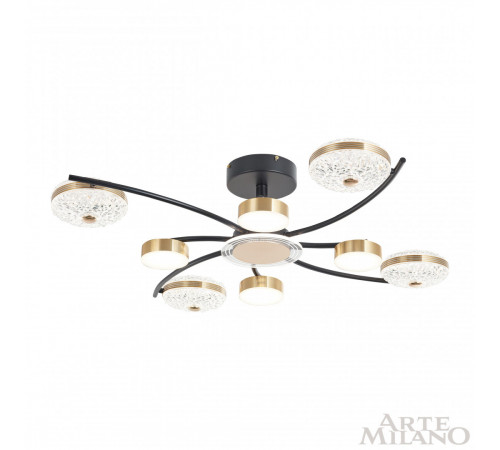 Потолочная люстра Arte Milano Ferrara 279169/4+4 BK/GD