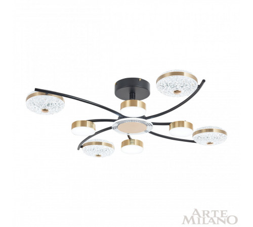 Потолочная люстра Arte Milano Ferrara 279169/4+4 BK/GD
