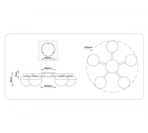 Потолочная люстра Ambrella Light High Light Modern LH12009 Потолочная люстра Ambrella Light High Light Modern LH12009