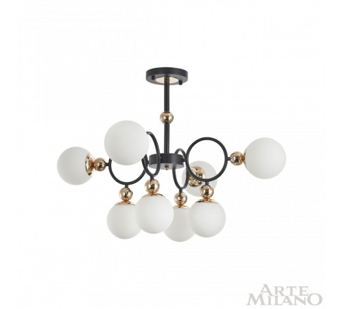 Потолочная люстра Arte Milano Neapolis 274307/8 BK/GD