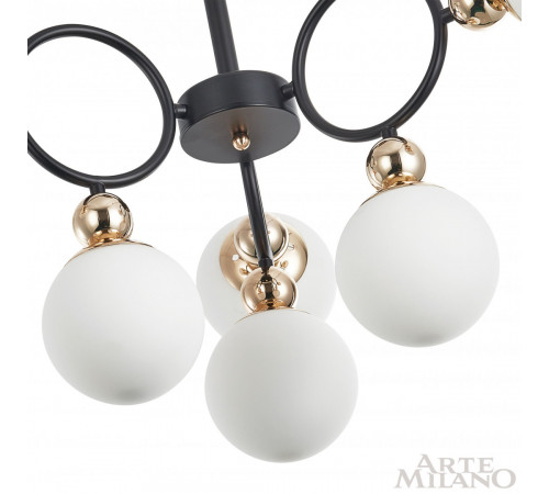 Потолочная люстра Arte Milano Neapolis 274307/6 BK/GD