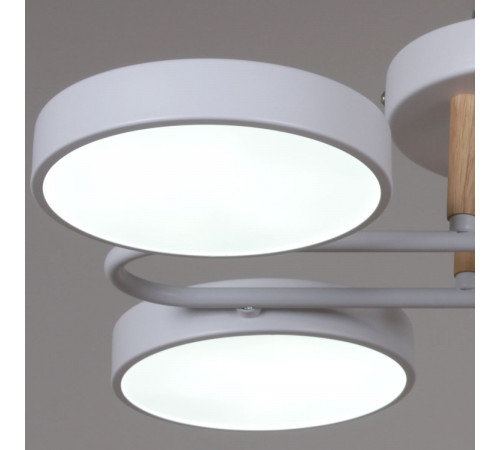 Потолочная люстра Reluce 03322-0.3-08 WH+WOOD Потолочная люстра Reluce 03322-0.3-08 WH+WOOD