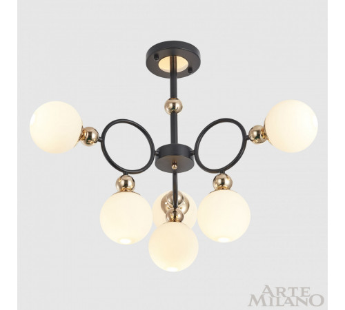 Потолочная люстра Arte Milano Neapolis 274307/6 BK/GD