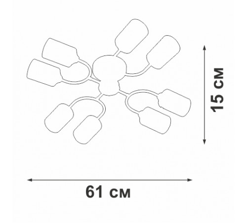 Потолочная люстра Vitaluce V2822-1/8PL