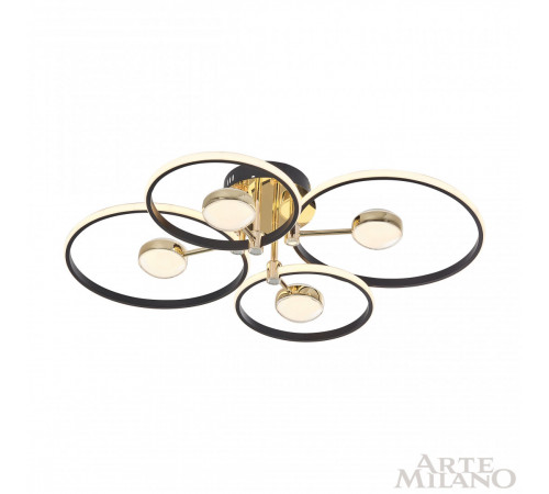 Потолочный светильник Arte Milano Ferrara 276140/4+4 BK/GD
