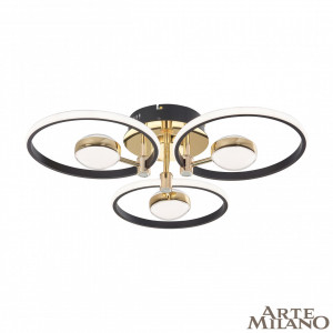 Потолочный светильник Arte Milano Ferrara 276140/3+3 BK/GD
