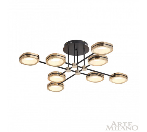 Потолочный светильник Arte Milano Ferrara 277999/8 BK/GD