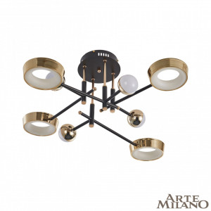 Потолочный светильник Arte Milano Ferrara 273299/8 BK/GD